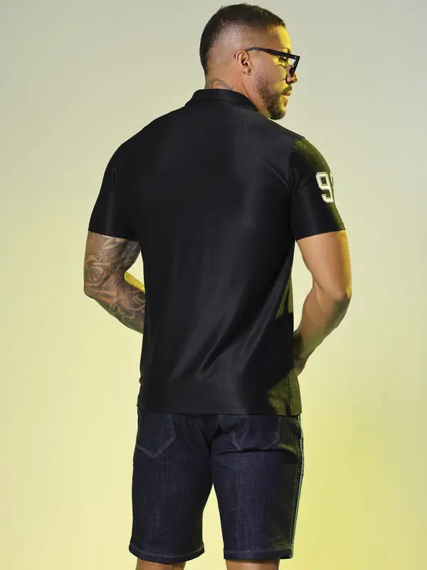 Polo Masculina Fashion e Estilosa com Estampa em Relevo Pit Bull Jeans Luxo