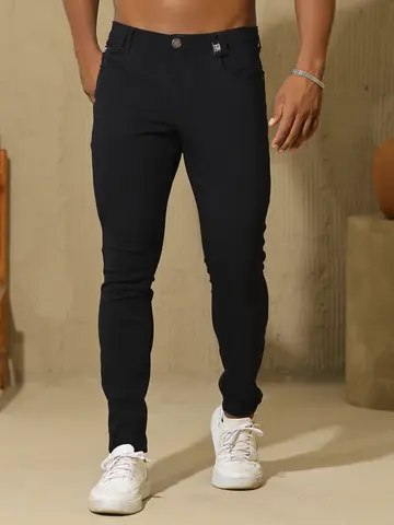 Calça Masculina Preta Sofisticada e Casual Pit Bull Jeans Luxo