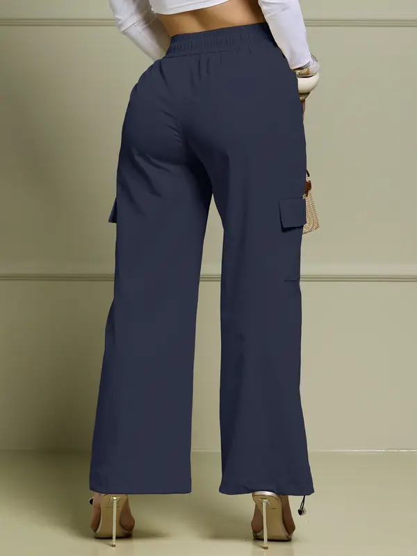 Calça Feminina Cargo com Amarração e Bolsos Funcionais Empório Pit Bull