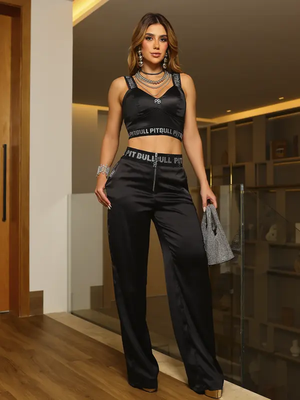 Calça Feminina com Cós Personalizado e Bolsos Funcionais Pit Bull Jeans Luxo