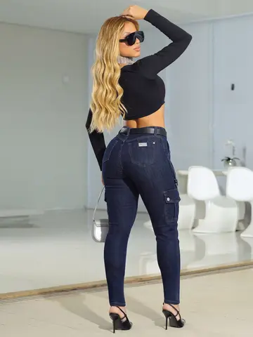 Calça Jogger Cargo C/ CintoE Aviamentos Pit Bull Jeans Premium