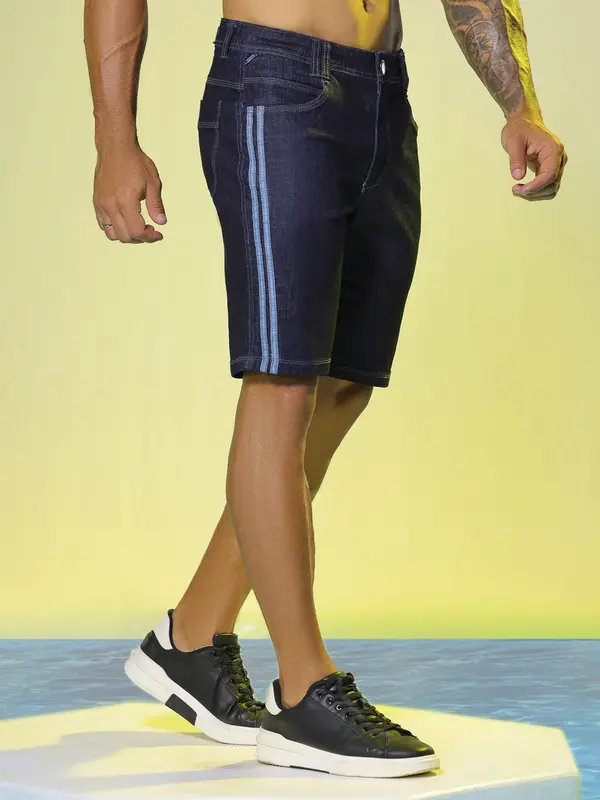 Bermuda Masculina com Faixas Laterais Pit Bull Jeans Luxo