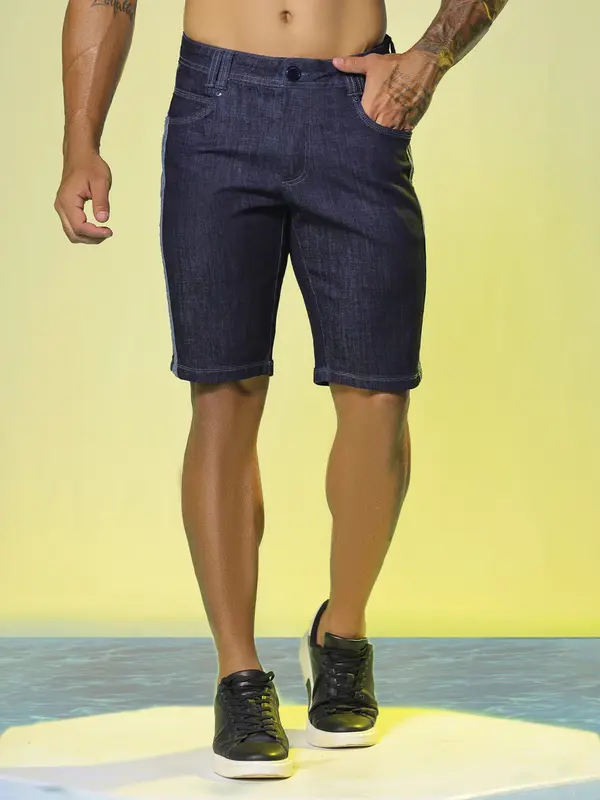 Bermuda Masculina com Faixas Laterais Pit Bull Jeans Luxo