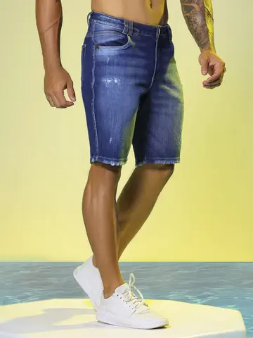 Bermuda Masculina com Detalhes Laterais Pit Bull Jeans Luxo