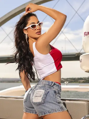 Regata Com Estampa Estilosa Pit Bull Jeans Luxo