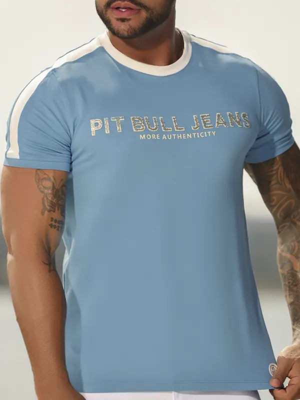 Camiseta Gola O Estilosa e Autêntica com Estampa em Relevo Pit Bull Jeans Luxo
