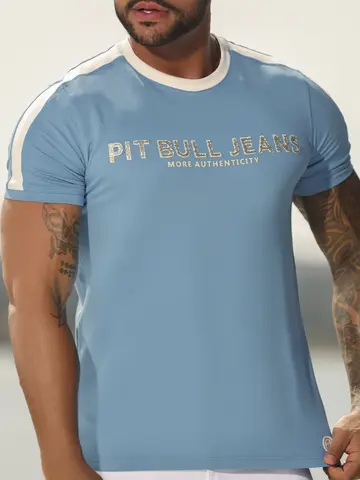 Camiseta Gola O Estilosa e Autêntica com Estampa em Relevo Pit Bull Jeans Luxo