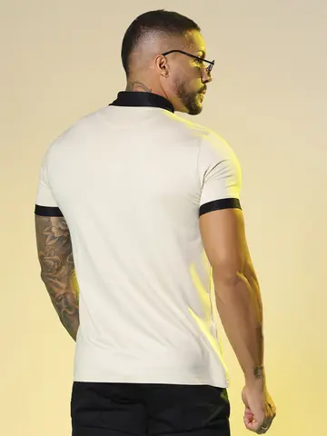 Polo Masculina com Estampa Pit Bull em Relevo Pit Bull Jeans Luxo