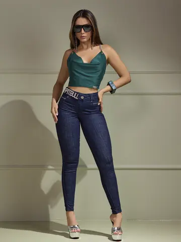 Blusa Sexy Com Alças De Corrente Pit Bull Luxo