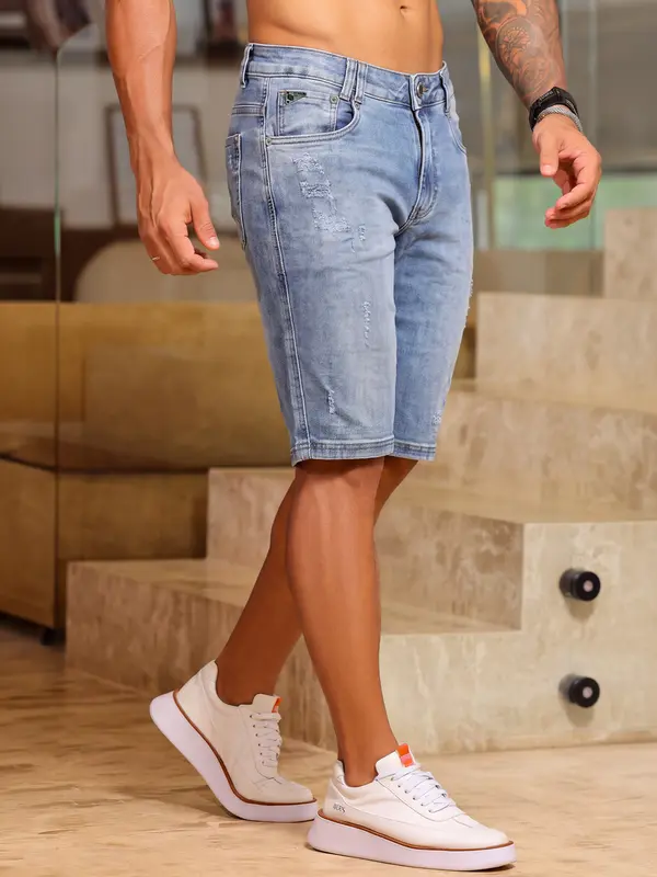 Bermuda Masculina com puidos modelagem moderna Pit Bull Luxo