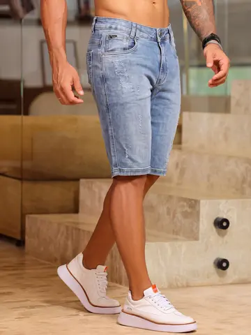 Bermuda Masculina com puidos modelagem moderna Pit Bull Luxo
