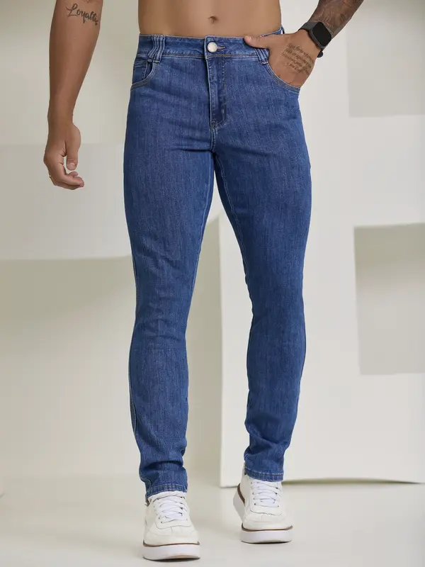 Calça Masculina Jeans Com Modelagem Confortável Pit Bull Jeans
