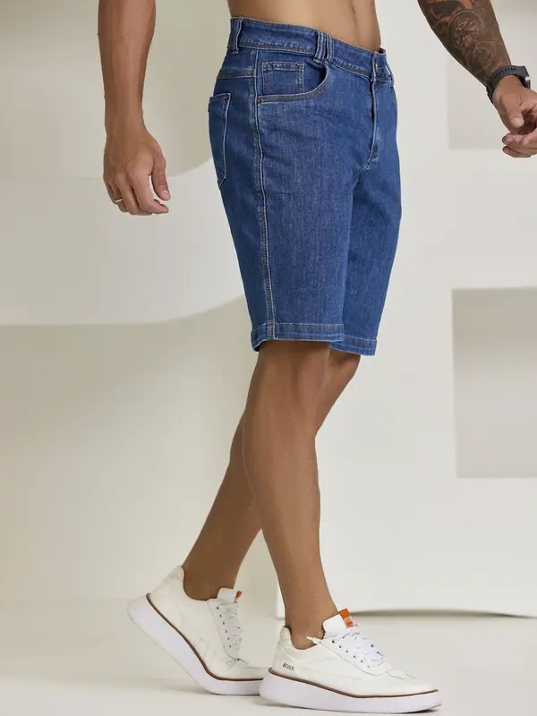 Bermuda Masculina Jeans Com Modelagem Confortável Pit Bull Jeans