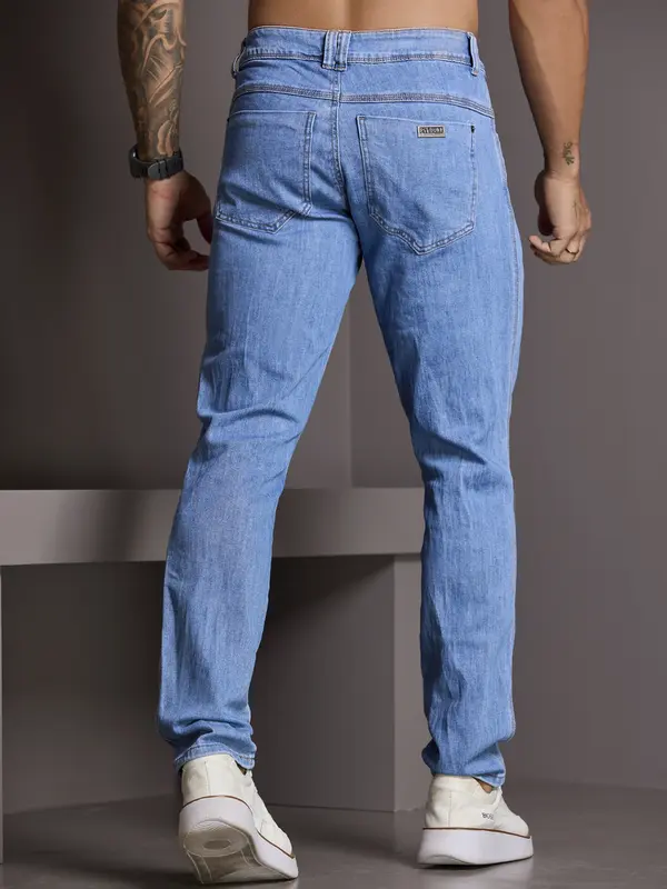 Calça Masculina Color Com Modelagem Moderna E Detalhes Personalizados Pit Bull Jeans Basic