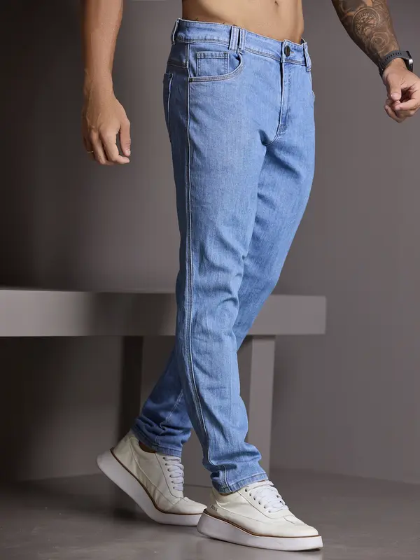 Calça Masculina Color Com Modelagem Moderna E Detalhes Personalizados Pit Bull Jeans Basic
