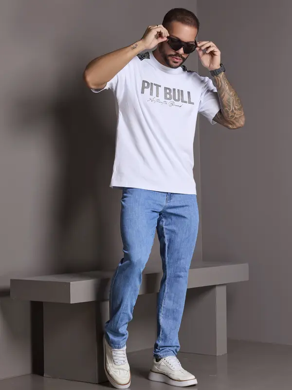 Calça Masculina Color Com Modelagem Moderna E Detalhes Personalizados Pit Bull Jeans Basic