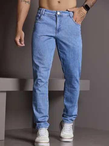 Calça Masculina Color Com Modelagem Moderna E Detalhes Personalizados Pit Bull Jeans Basic