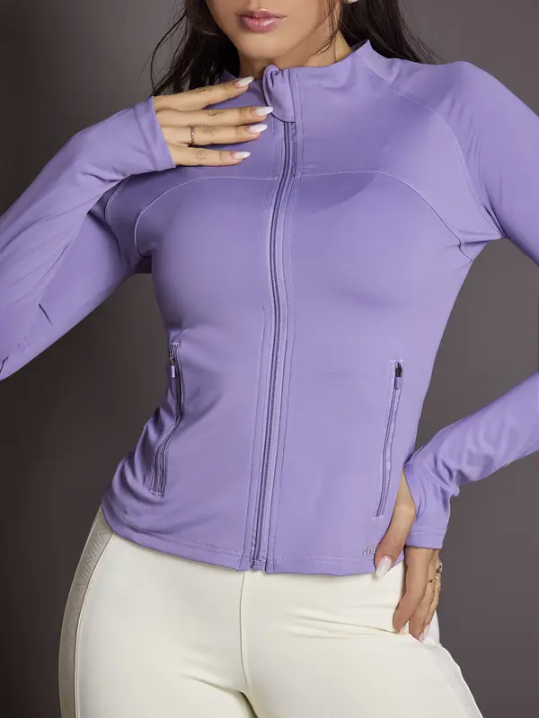 Jaqueta Fitness Feminina Com Zíper E Bolsos Pit Bull Jeans