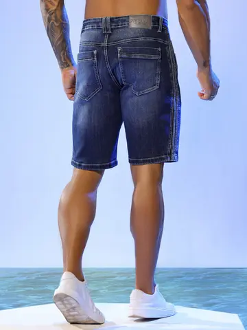 Bermuda Masculina com Detalhes Laterais Pit Bull Jeans