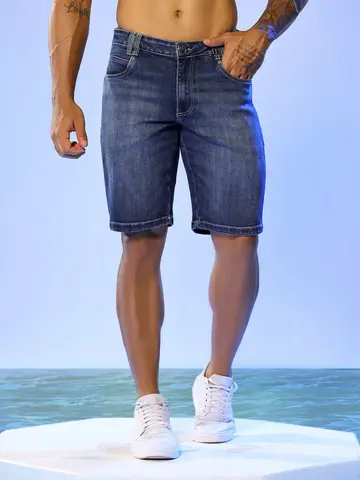 Bermuda Masculina com Detalhes Laterais Pit Bull Jeans