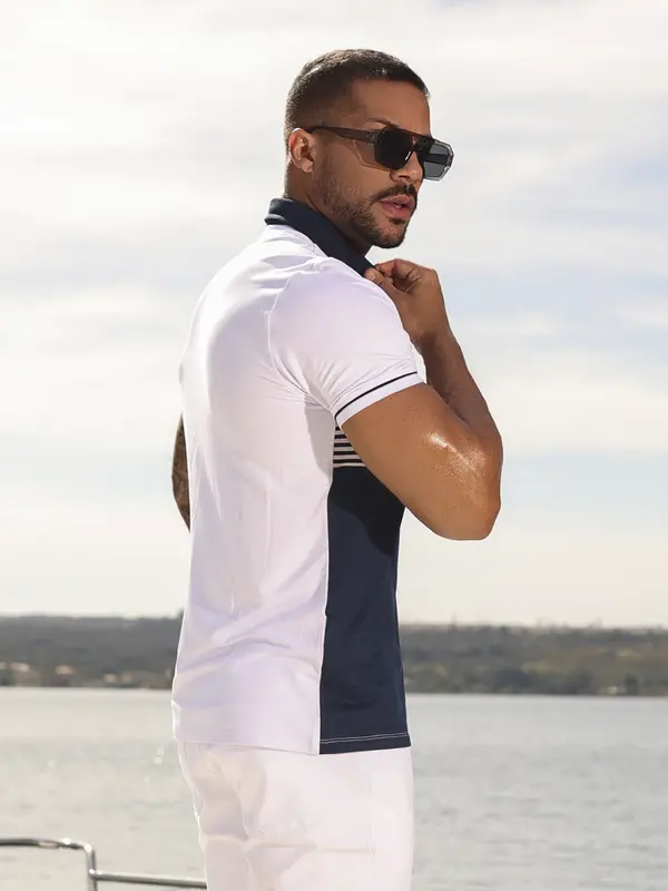 Polo Masculina Autêntica e Estilosa com Estampa em Relevo Pit Bull Jeans Luxo