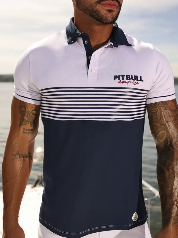 Polo Masculina Autêntica e Estilosa com Estampa em Relevo Pit Bull Jeans Luxo