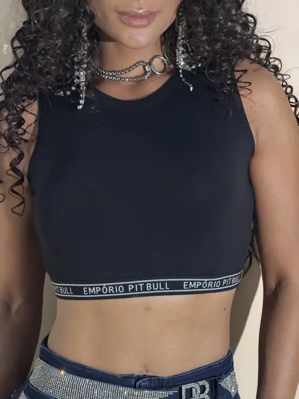 Cropped Feminino Com Elástico Personalizado Empório Pit Bull